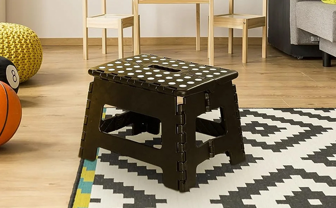 Lexi Home Utopia Super Step Stool in black Lexi Home Utopia Super Step Stool in black