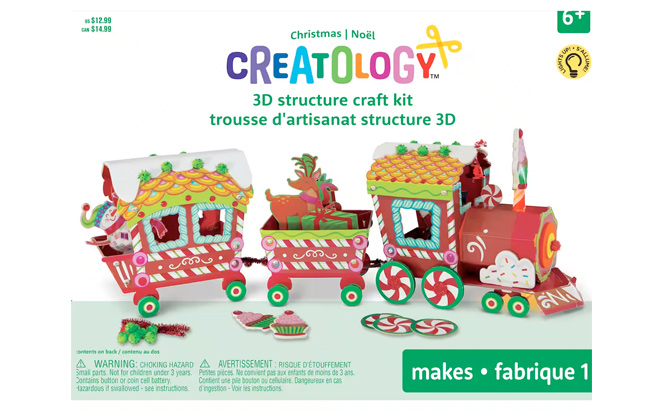 Light Up Train Christmas 3D Structure Craft Kit Creatology