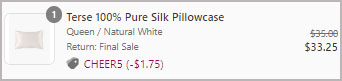 Lilysilk 100 Pure Silk Pillowcase Order Summary