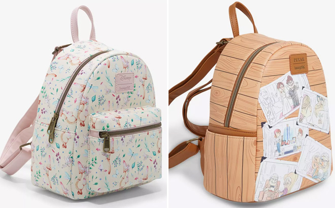 Loungefly Disney Mini Backpack and Pixar Backpack Loungefly Disney Mini Backpack and Pixar Backpack