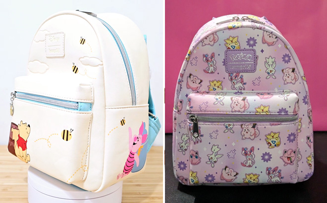 Loungefly Disney Winnie The Pooh and Pokemon Backpack Loungefly Disney Winnie The Pooh and Pokemon Backpack