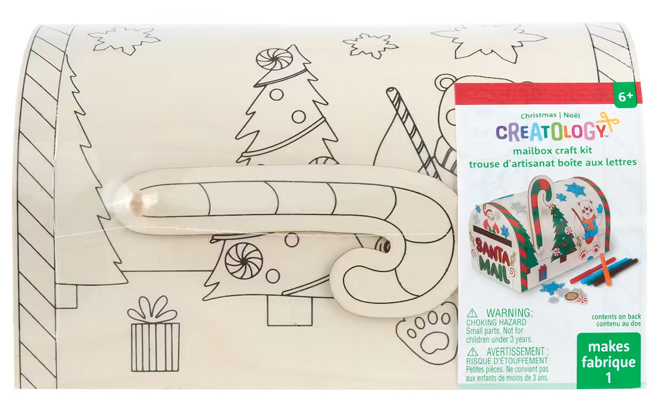Mailbox Christmas Color Your Own Wood Kit by Creatology