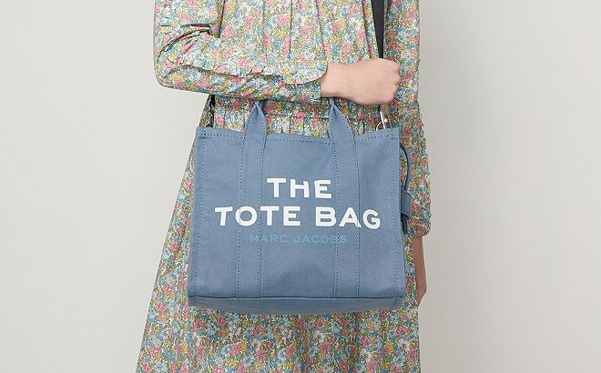 Marc Jacobs The Small Tote Blue Shadow Worn by a Girl