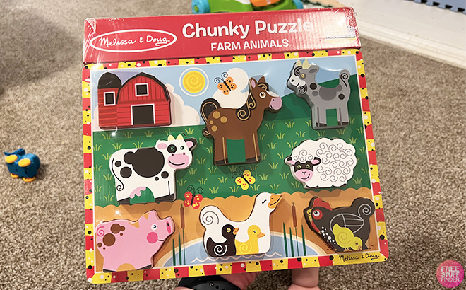 Melissa and Doug Farm Animals 8 piece Wooden Puzzle
