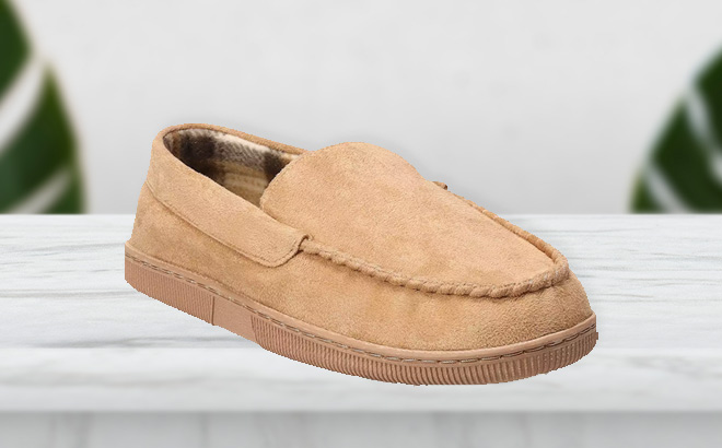Mens Sonoma Goods For Life Moccasin Slippers in Tan Color