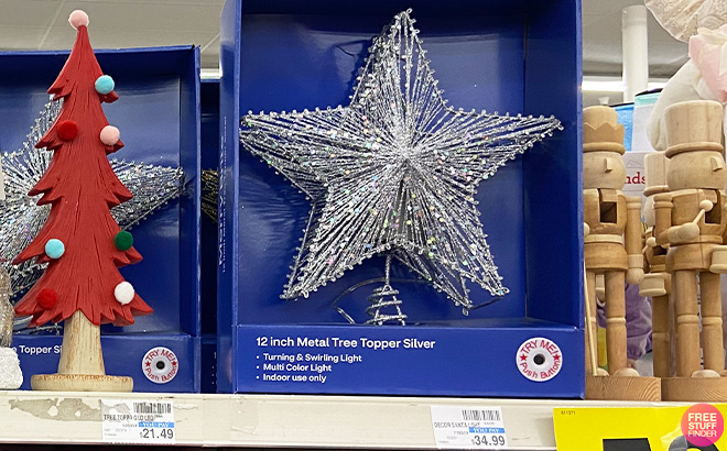 Metal Tree Topper Silver in Box Metal Tree Topper Silver in Box