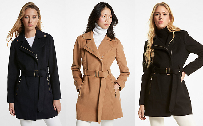 Michael Kors Belted Coat in Three Colors Michael Kors Belted Coat in Three Colors
