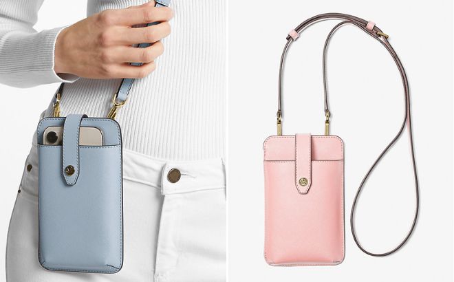 Michael Kors Saffiano Leather Smartphone Crossbody Bag Michael Kors Saffiano Leather Smartphone Crossbody Bag