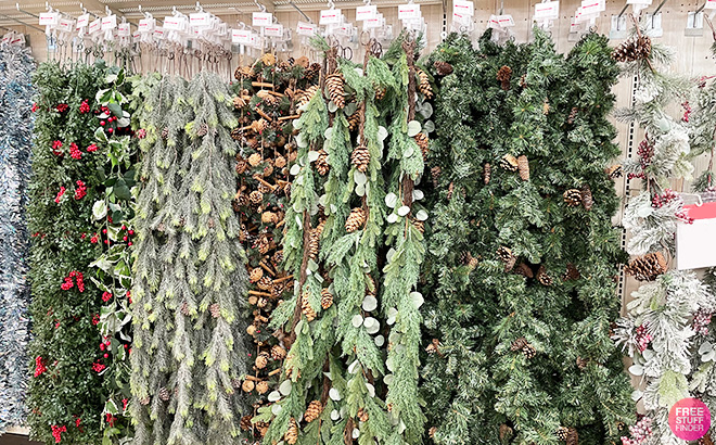 Michaels Christmas Garlands in Store