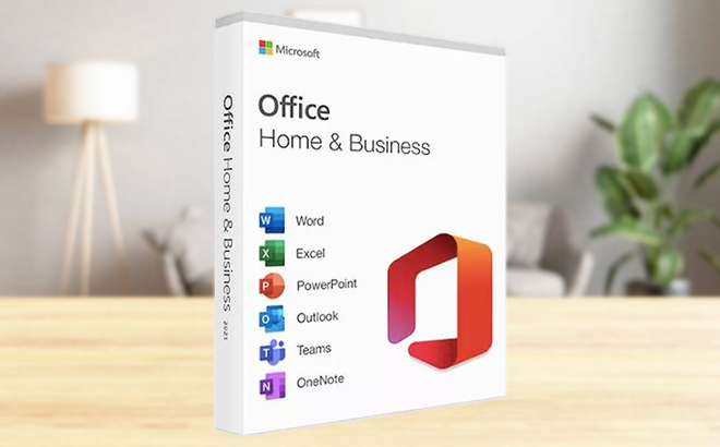 Microsoft Office Home Business License on a Table