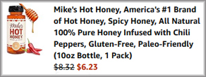 Mikes Hot Honey Checkout Screen