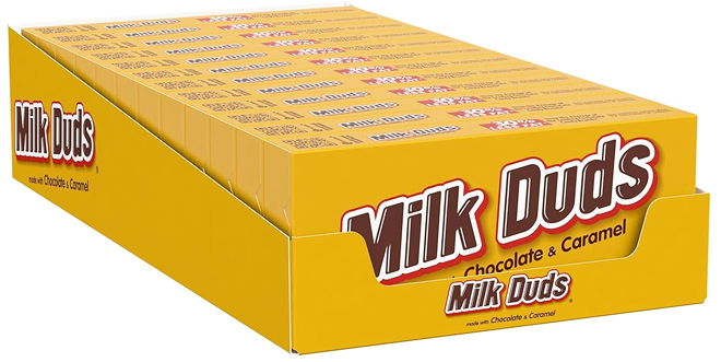 Milk Duds Chocolate and Caramel Candy Boxes 12 Pack