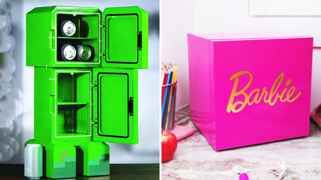 Minecraft and Barbie Mini Fridges