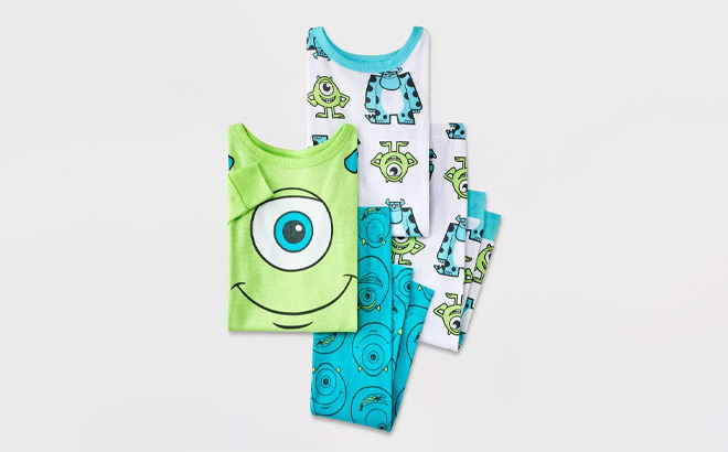 Monsters Inc Cotton Pajama Set for Toddler Boys