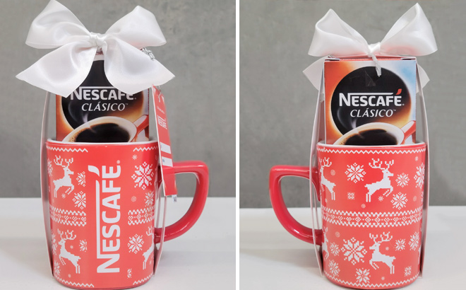 Nescafe Holiday Mug with Classico Dark Roast Coffee
