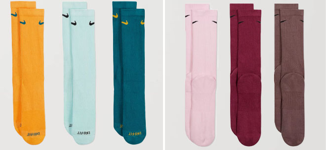 Nike Cushioned Training Crew Socks 3 Pack Multicolors