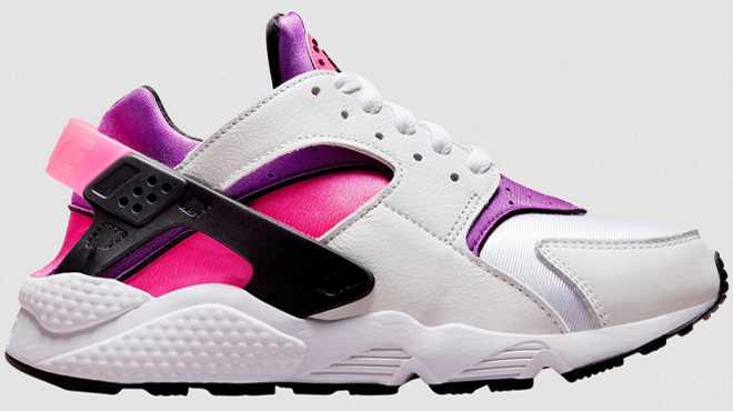 Nike Womens Air Huarache Shoes in Hyper Pink White and Black color
