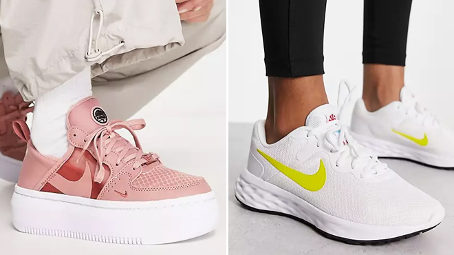 Nike Womens Court Vision Alta Sneaker and Womens Revolution 6 Running Shoe