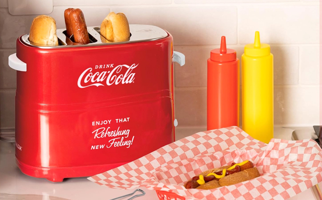 Nostalgia Coca Cola Pop Up Hot Dog Toaster