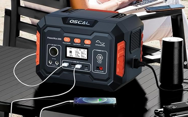 OSCAL Portable Power Station on a Table