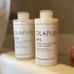 Olaplex No 4 Bond Maintenance Shampoo 8 5 oz No 5 Conditioner 8 5 oz Combo Pack on a Bathtub