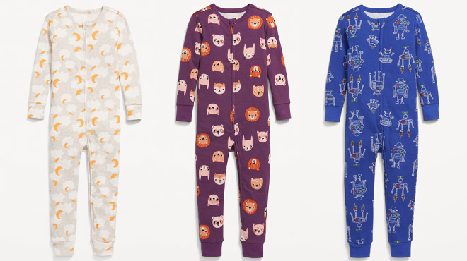 Old Navy Toddler Baby Unisex 2 Way Zip Snug Fit One Piece Pajama