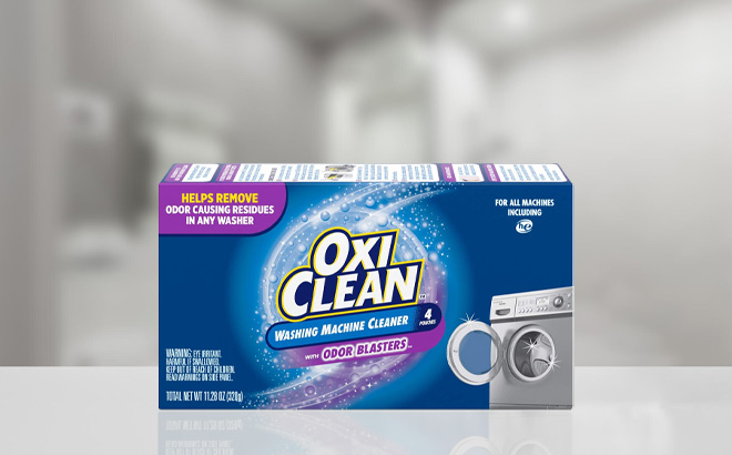 OxiClean Washing Machine Cleaner on the Table