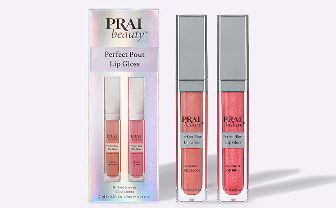 PRAI Beauty 2 Piece Perfect Pout Lip Gloss Set