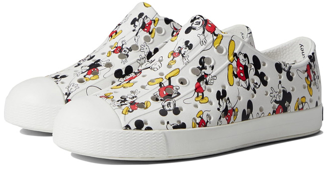 Pair of Native Shoes Kids Mickey Mouse Shoes