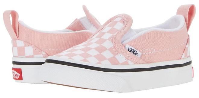 Pair of Vans Kids Slip On V Shoes in Pink