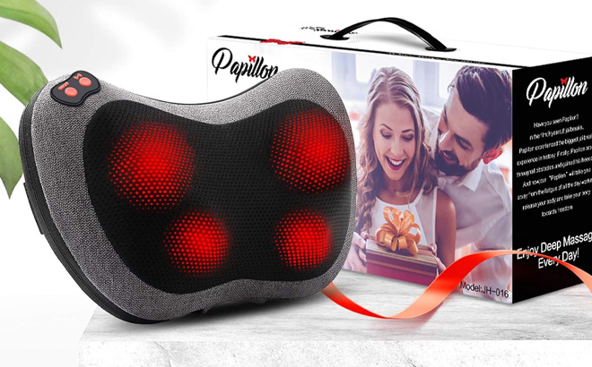 Papillon Shiatsu Back and Neck Massager with Heat on the Table Papillon Shiatsu Back and Neck Massager with Heat on the Table