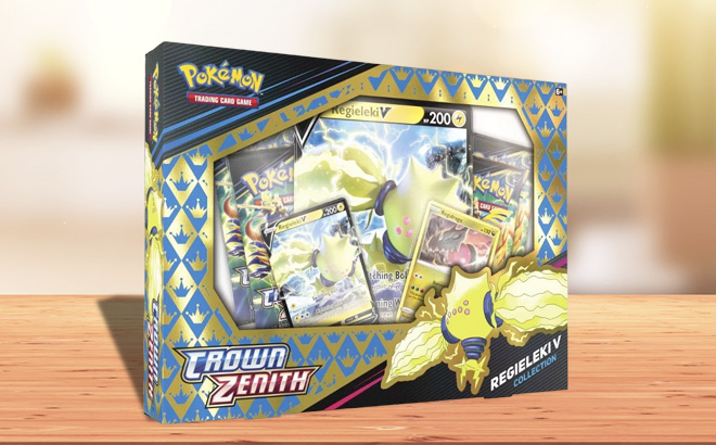 Pokemon Trading Card Game Crown Zenith Set on a Table Pokemon Trading Card Game Crown Zenith Set on a Table