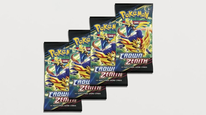 Pokemon Trading Card Packs on Gray Background Pokemon Trading Cards on Gray Background