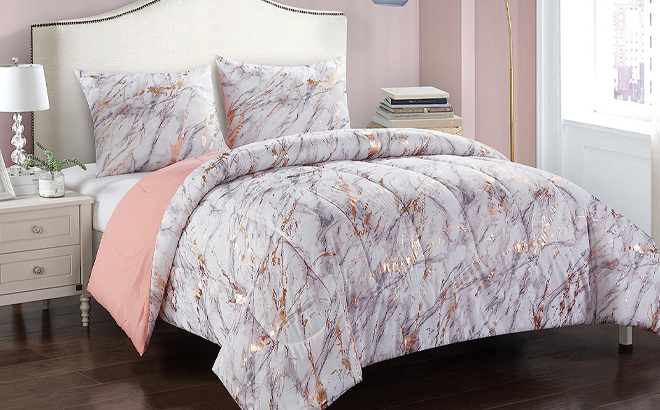 Pop Shop Marble Comforter Set in Queen