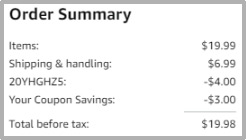 Portable Apple Watch Charger Order Summary