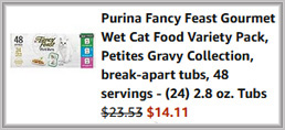 Purina Wet Cat Food Checkout Screen