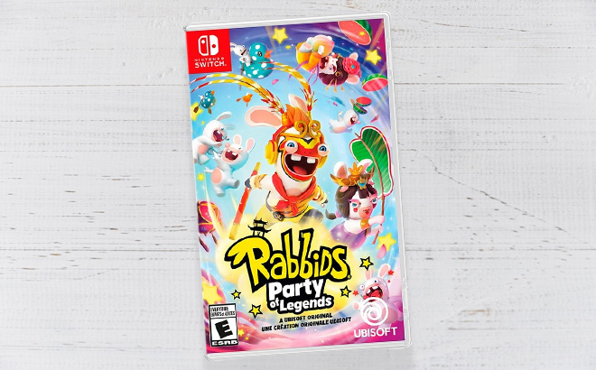 Rabbids Party of Legends Standard Edition Nintendo Switch Game on the Table