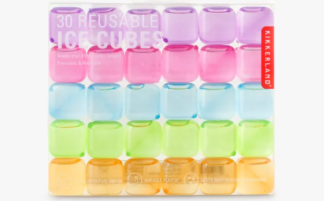 Reusable Rainbow Ice Cube Sets 30 Pack