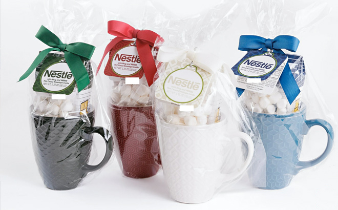 SCM Designs 16 Oz Stoneware Textured Mug Gift Nestle Cocoa