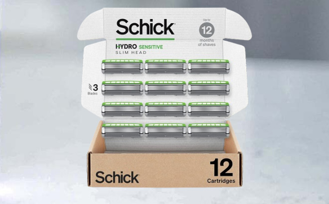 Schick Hydro Slim 12 Count Mens Razor Refills