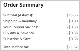 Screen Grab of the ORder Summary for NYX Proffesional Makeup Screen Grab of the ORder Summary for NYX Proffesional Makeup