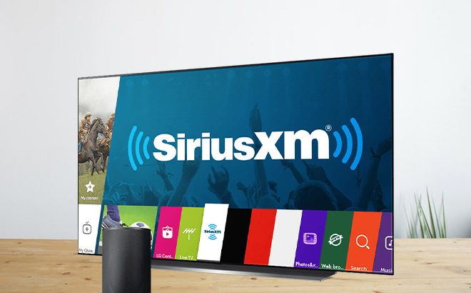 Screen with SiriusXM on the Background