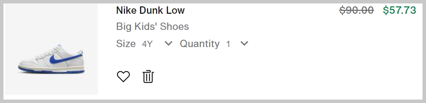 Screenshot Niked Dunk Low Kids Shoes