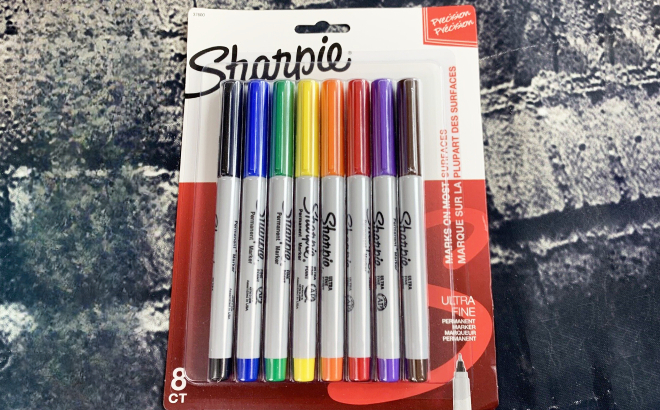 Sharpie 8 Count Permanent Markers Ultra Fine Point