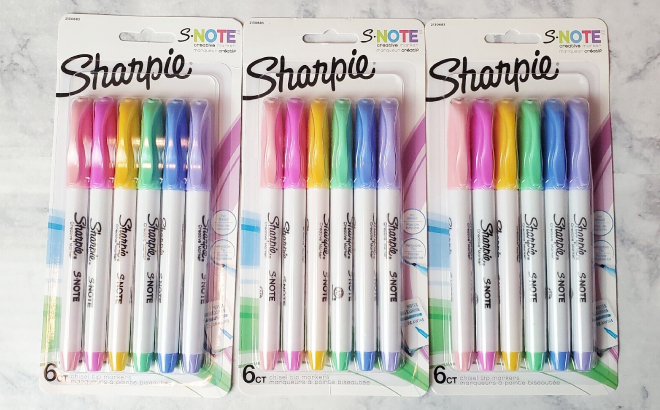 Sharpie S Note 6 Count Creative Markers