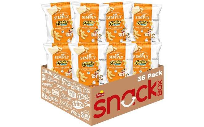 Simply Cheetos Puffs White Cheddar Cheese 36 Pack