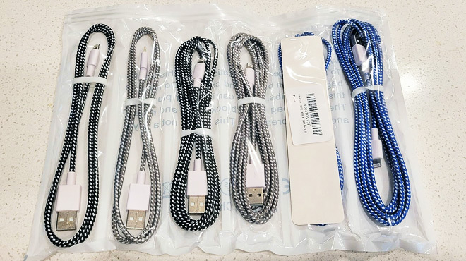 Sisxo iPhone Lightning Cable Fast Charger 6 pk Sisxo iPhone Lightning Cable Fast Charger 6 pk