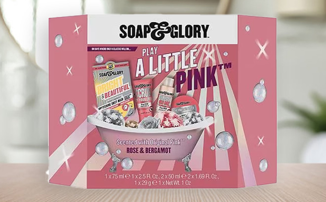 Soap Glory Play a Little Pink on Desk