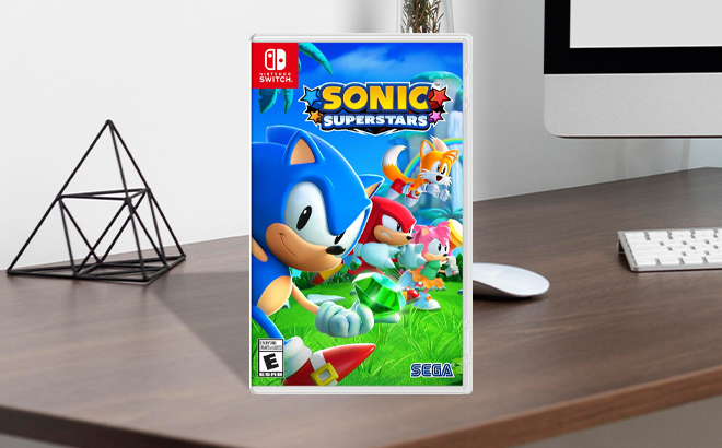 Sonic Superstars Game for Nintendo Switch on a Table