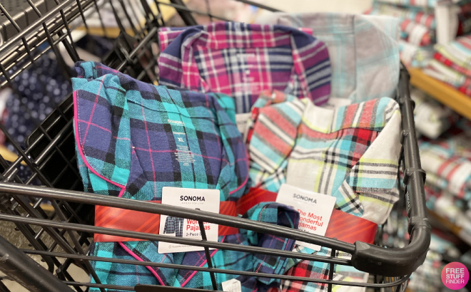 Sonoma Womens Flannel Pajama Sets in Cart